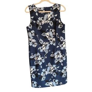 Mario Serrano Made In Italy- Floral Sheath-Size12-Round Neck-Fitted Bodice NWOT